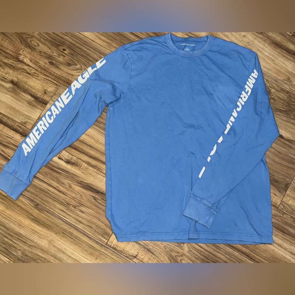 Men’s AMERICAN EAGLE 🦅 Long Sleeve Light Blue Tshirt size L